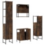 4-piece bathroom furniture set smoked oak plywood by , Bathroom furniture - Ref: Foro24-3214707, Price: 245,87 €, Discount: %