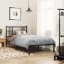 Bed frame with black metal headboard 100x190 cm by , Beds and slatted bases - Ref: Foro24-376318, Price: 72,99 €, Discount: %