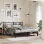 Estructura de cama con cabecero metal negro 150x200 cm de , Camas y somieres - Ref: Foro24-376326, Precio: 108,99 €, Descuent...