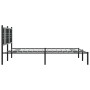 Estructura de cama con cabecero metal negro 150x200 cm de , Camas y somieres - Ref: Foro24-376326, Precio: 108,99 €, Descuent...