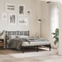 Estructura de cama con cabecero metal negro 140x190 cm de , Camas y somieres - Ref: Foro24-376324, Precio: 105,45 €, Descuent...