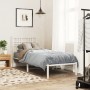 Metal bed frame with white headboard 80x200 cm by , Beds and slatted bases - Ref: Foro24-376364, Price: 65,99 €, Discount: %