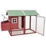 Solid pine and red fir wood chicken coop 170x81x110 cm by vidaXL, Cages and habitats for small animals - Ref: Foro24-170863, ...