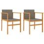 Garden chairs 2 pcs solid wood and gray synthetic rattan by , Garden chairs - Ref: Foro24-368709, Price: 116,99 €, Discount: %