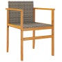 Garden chairs 2 pcs solid wood and gray synthetic rattan by , Garden chairs - Ref: Foro24-368709, Price: 116,99 €, Discount: %