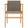 Garden chairs 2 pcs solid wood and gray synthetic rattan by , Garden chairs - Ref: Foro24-368709, Price: 116,99 €, Discount: %