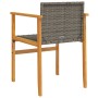 Garden chairs 2 pcs solid wood and gray synthetic rattan by , Garden chairs - Ref: Foro24-368709, Price: 116,99 €, Discount: %