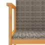 Garden chairs 2 pcs solid wood and gray synthetic rattan by , Garden chairs - Ref: Foro24-368709, Price: 116,99 €, Discount: %