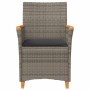 Garden chairs and cushions 2 pcs gray PE rattan and solid wood by , Garden chairs - Ref: Foro24-368721, Price: 203,99 €, Disc...