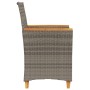 Garden chairs and cushions 2 pcs gray PE rattan and solid wood by , Garden chairs - Ref: Foro24-368721, Price: 203,99 €, Disc...