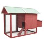 Solid pine and red fir wood chicken coop 170x81x110 cm by vidaXL, Cages and habitats for small animals - Ref: Foro24-170863, ...