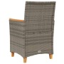 Gartenstühle und Kissen 2 Stück graues PE-Rattan und Massivholz von , Gartenstühle - Ref: Foro24-368721, Preis: 203,99 €, Rab...