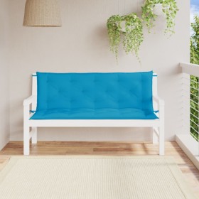 Garden bench cushions 2 pcs light blue 150x50x7 cm by , Cushions for chairs and sofas - Ref: Foro24-361701, Price: 53,31 €, D...