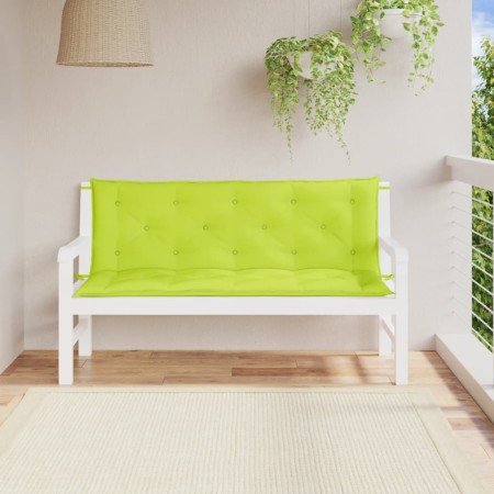 Garden bench cushions 2 pcs bright green 150x50x7 cm by , Cushions for chairs and sofas - Ref: Foro24-361708, Price: 53,99 €,...