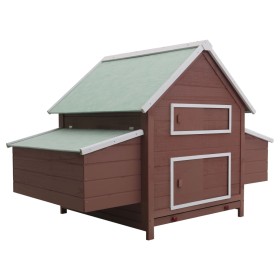 Brown wooden chicken coop 157x97x110 cm by vidaXL, Cages and habitats for small animals - Ref: Foro24-170856, Price: 227,27 €...