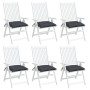Cojines sillas de jardín 6 uds tela Oxford antracita 50x50x7 cm