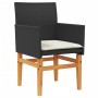 Garden chairs with cushion 2 pcs black PE rattan and acacia wood by , Garden chairs - Ref: Foro24-368714, Price: 194,99 €, Di...