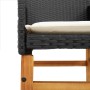 Garden chairs with cushion 2 pcs black PE rattan and acacia wood by , Garden chairs - Ref: Foro24-368714, Price: 194,99 €, Di...