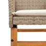 Garden chairs with cushion 2 pcs beige PE rattan and acacia wood by , Garden chairs - Ref: Foro24-368716, Price: 197,99 €, Di...