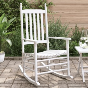 Mecedoras con asientos curvos 2 pzas abeto madera maciza blanca de , Sillas de jardín - Ref: Foro24-3281588, Precio: 242,90 €...