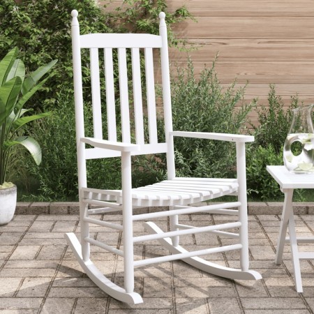 Rocking chairs with curved seats 2 pcs solid white fir wood by , Garden chairs - Ref: Foro24-3281588, Price: 236,99 €, Discou...