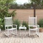 Rocking chairs with curved seats 2 pcs solid white fir wood by , Garden chairs - Ref: Foro24-3281588, Price: 236,99 €, Discou...