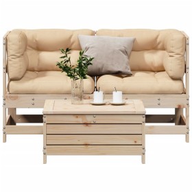 3-piece garden furniture set with solid pine wood cushions by , Garden sets - Ref: Foro24-3250756, Price: 313,99 €, Discount: %