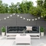 4-piece garden furniture set with solid white pine wood cushions by , Garden sets - Ref: Foro24-3250789, Price: 429,99 €, Dis...