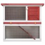 Rabbit cage with 1 red wooden door by vidaXL, Cages and habitats for small animals - Ref: Foro24-170833, Price: 104,44 €, Dis...