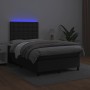 Cama box spring con colchón LED cuero sintético negro 120x190cm de , Camas y somieres - Ref: Foro24-3270293, Precio: 406,46 €...