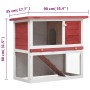 Rabbit cage with 1 red wooden door by vidaXL, Cages and habitats for small animals - Ref: Foro24-170833, Price: 104,44 €, Dis...