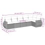 6-teiliges Gartensofa-Set und schwarze synthetische Rattankissen von , Gartensets - Ref: Foro24-3253722, Preis: 447,99 €, Rab...