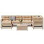 Garden furniture set 7 pieces and cushions solid pine wood by , Garden sets - Ref: Foro24-3250920, Price: 658,99 €, Discount: %