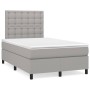 Box spring bed with light gray fabric mattress 120x190 cm by , Beds and slatted bases - Ref: Foro24-3269909, Price: 407,70 €,...