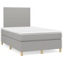 Box spring bed with light gray fabric mattress 120x190 cm by , Beds and slatted bases - Ref: Foro24-3269916, Price: 411,21 €,...