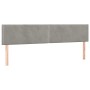 Cama box spring con colchón terciopelo gris claro 120x190 cm