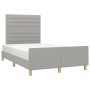 Estructura de cama con cabecero tela gris claro 120x190 cm de , Camas y somieres - Ref: Foro24-3270520, Precio: 163,86 €, Des...