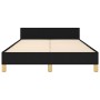 Estructura de cama con cabecero tela negro 120x190 cm de , Camas y somieres - Ref: Foro24-3270522, Precio: 172,69 €, Descuent...