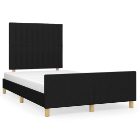 Bed frame with black fabric headboard 120x190 cm by , Beds and slatted bases - Ref: Foro24-3270529, Price: 163,37 €, Discount: %