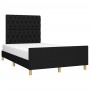 Bed frame with black fabric headboard 120x190 cm by , Beds and slatted bases - Ref: Foro24-3270536, Price: 174,99 €, Discount: %