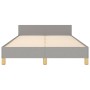 Bed frame with headboard light gray fabric 120x190 cm by , Beds and slatted bases - Ref: Foro24-3270541, Price: 174,99 €, Dis...