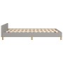 Estructura de cama con cabecero tela gris claro 120x190 cm