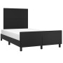 Bed frame with headboard black synthetic leather 120x190 cm by , Beds and slatted bases - Ref: Foro24-3270548, Price: 186,99 ...