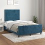 Dark blue velvet bed frame with headboard 120x190 cm by , Beds and slatted bases - Ref: Foro24-3270576, Price: 161,49 €, Disc...