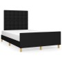 Bed frame with black fabric headboard 120x190 cm by , Beds and slatted bases - Ref: Foro24-3270543, Price: 174,99 €, Discount: %