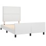 Estructura cama con cabecero cuero sintético blanco 120x190 cm de , Camas y somieres - Ref: Foro24-3270555, Precio: 165,87 €,...