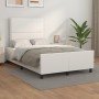 Estructura cama con cabecero cuero sintético blanco 120x190 cm de , Camas y somieres - Ref: Foro24-3270555, Precio: 165,87 €,...