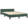 Estructura cama con cabecero terciopelo verde oscuro 120x190 cm