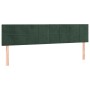 Estructura cama con cabecero terciopelo verde oscuro 120x190 cm