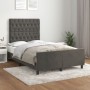 Dark gray velvet bed frame with headboard 120x190 cm by , Beds and slatted bases - Ref: Foro24-3270597, Price: 173,99 €, Disc...